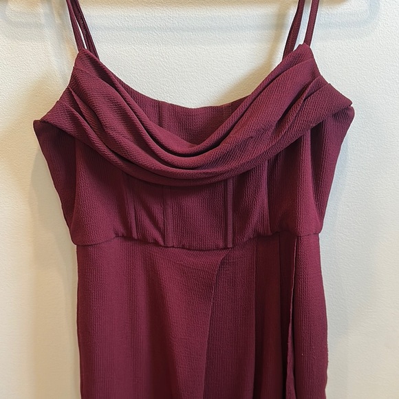 Showpo Burgundy Corset Gown - Picture 2 of 5